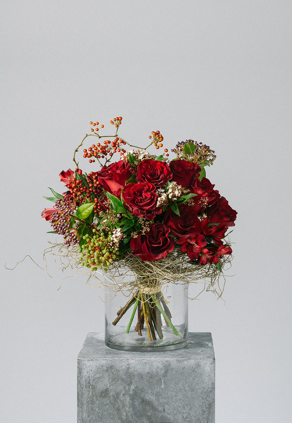 flower bouquet of rose and alstroemeria by flannel flowers