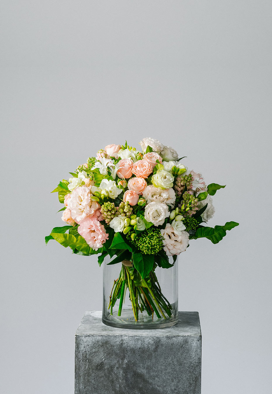 flower bouquet of eustoma and hyacinth by flannel flowers