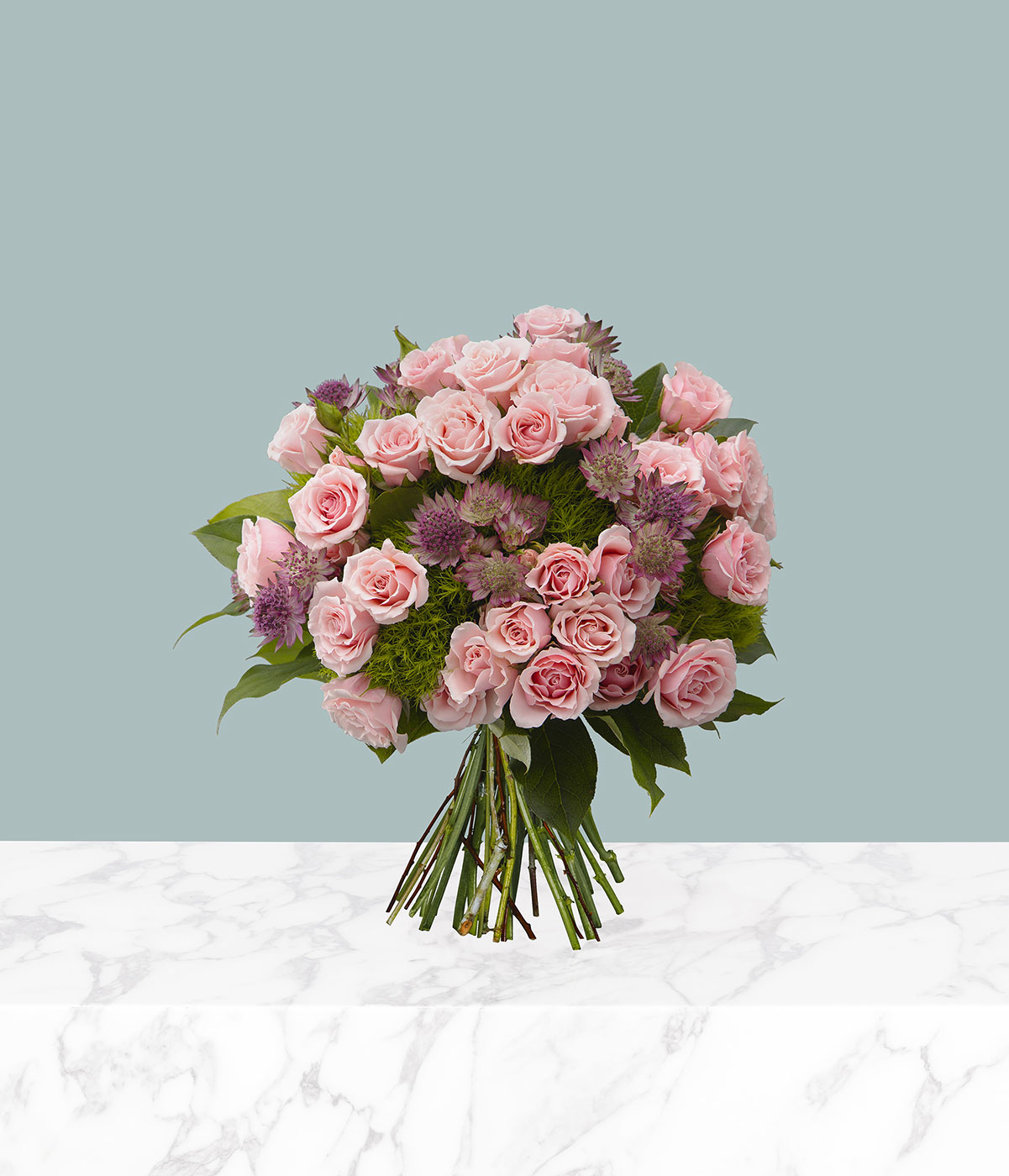 Haiku Pink Rose Flower Bouquet by flannel flowers florist